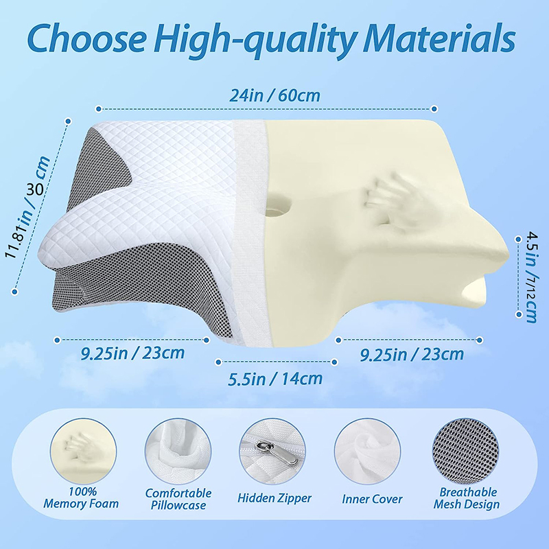 New Memory Foam Cervical Pillo - Anti Snore Contour Pillow 评论和价格