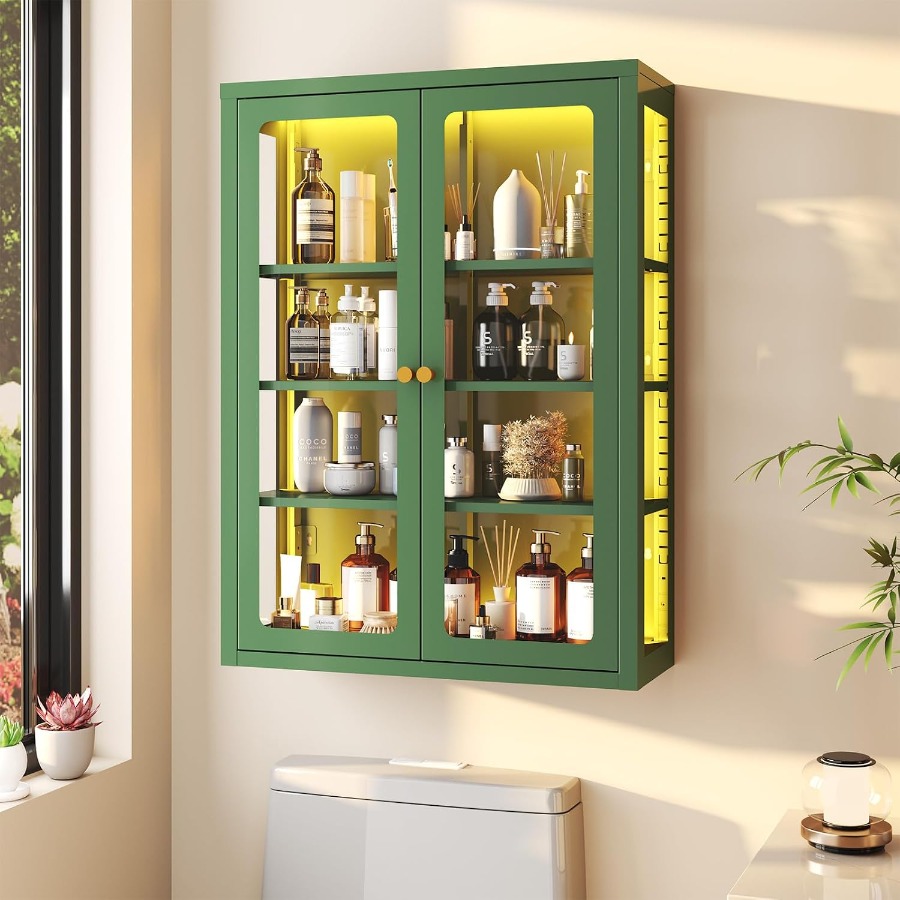 Metal wall display storage cab - Storage & Organization 评论和价格