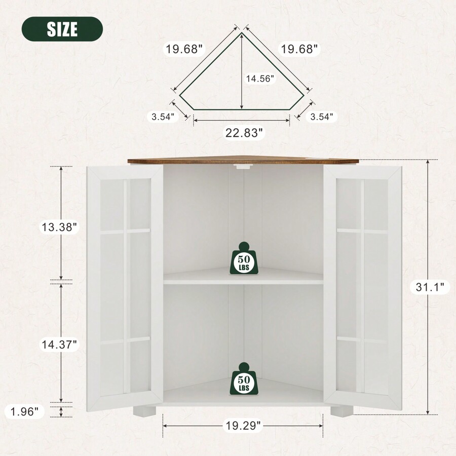 Farmhouse Cabinet With LED Lig - Lighting 评论和价格