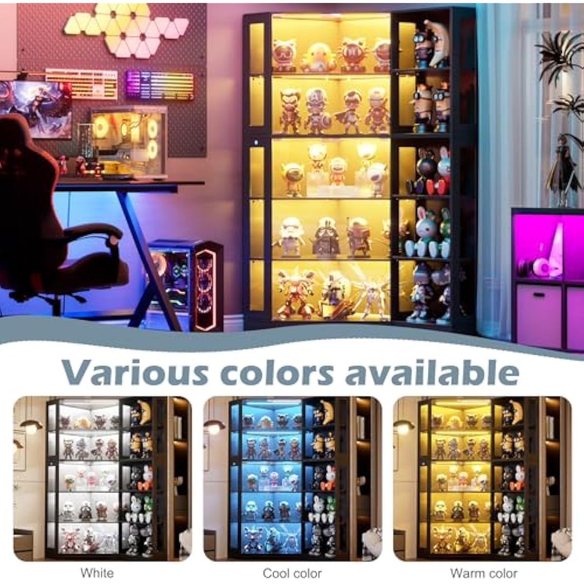 Display Cabinet with Tempered  - Lighting 评论和价格