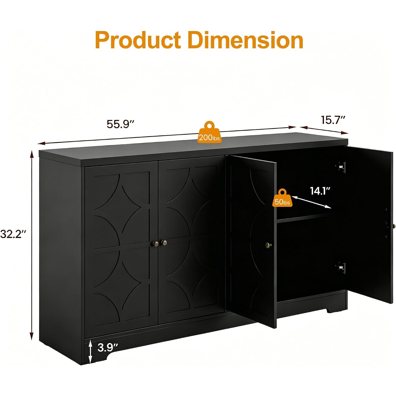 Sideboard Buffet Cabinet with  - Kitchen 评论和价格