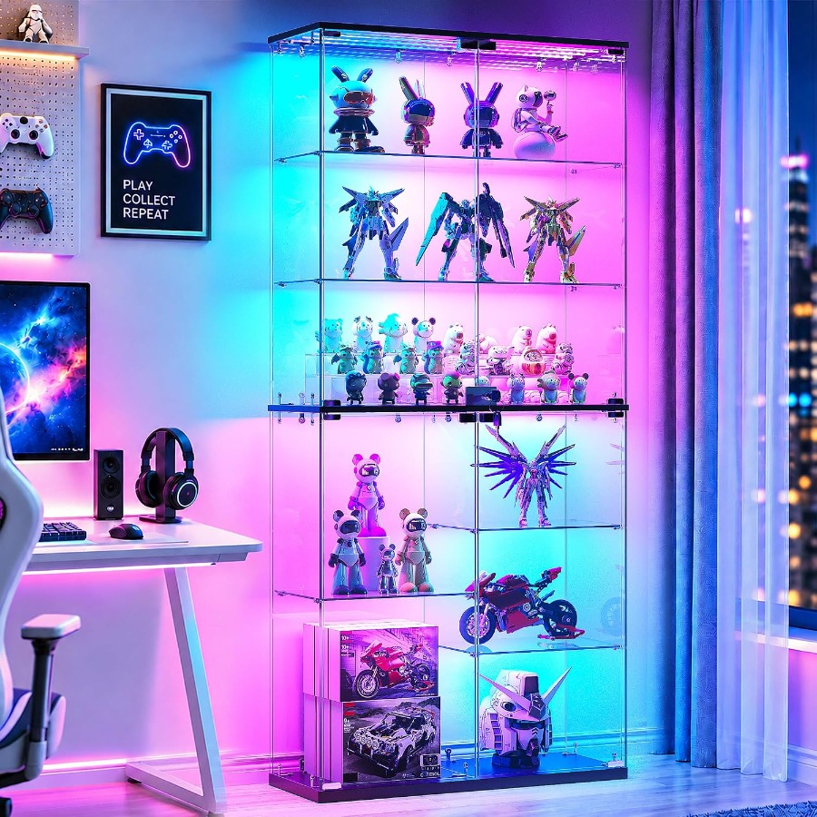 Full Glass Display Cabinet for - Lighting 评论和价格