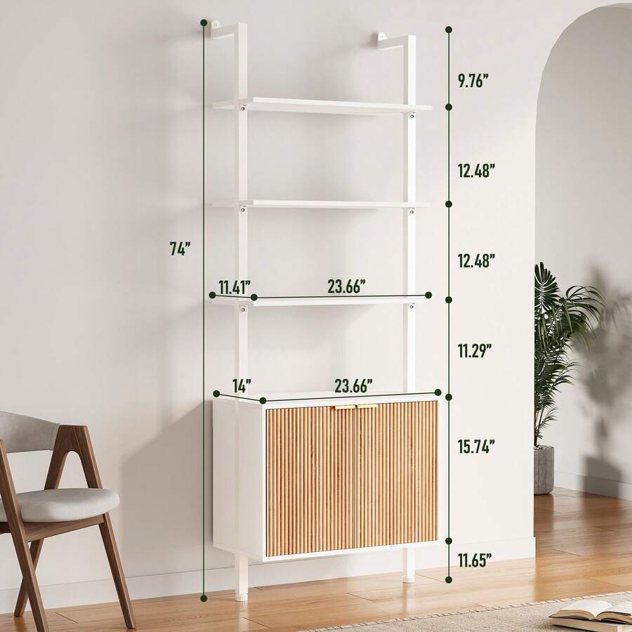 Chic Modern Ladder Bookcase Wi - Storage & Organization 评论和价格