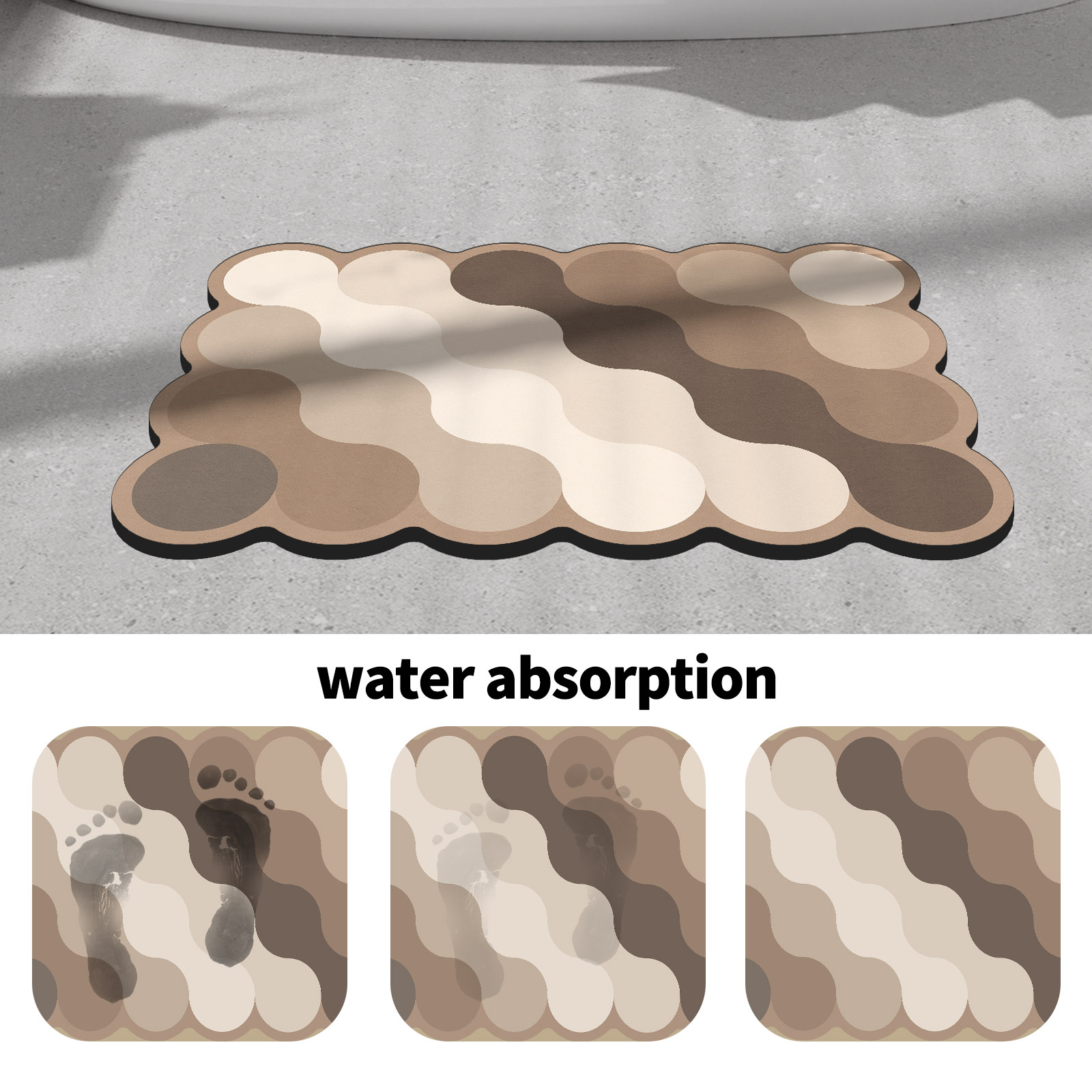 Luxury Diatomite Bathroom Show - Quick Dry Diatomite Bath Mat 评论和价格